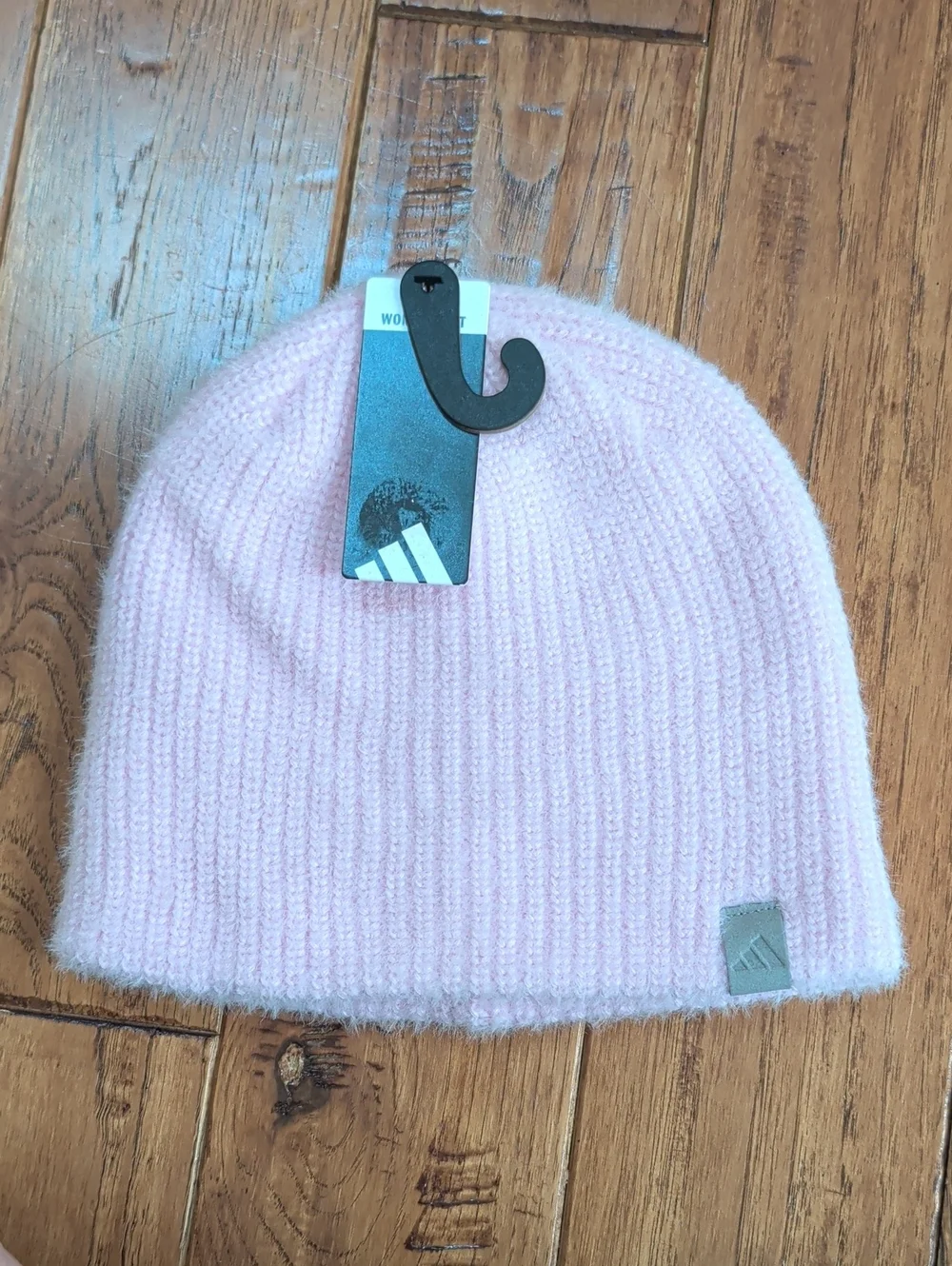 Adidas Lifestyle Non Fold Soft Ribbed Pink Beanie Hat - Women's Knit Winter Cap